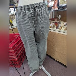 Zac & Rachel Black and White Checkered Jogger Pants